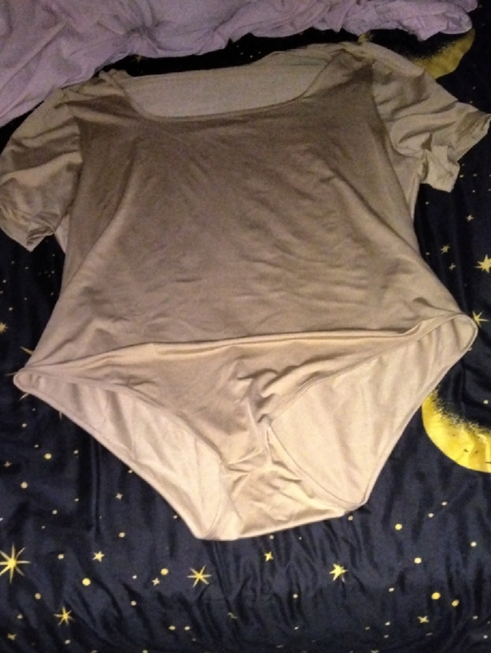 Women’s Short Sleeve Bodysuit in Beige